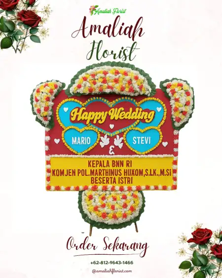 Papan Bunga Pernikahan Jaken